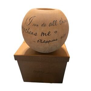 Comfort Candles Philippians 4:13 Tea Light Holder Religious Gift